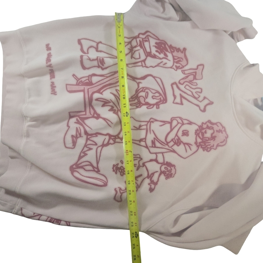 Aelfric Eden Light Pink Graphic Hoodie Anime Y2K Festuval Cozy Streetwear - Picture 4 of 13